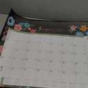 2026 Desk Calendar - Large Desk Calendar 2026, Jan. 2026 - Dec. 2026, 22" x 17", 12 Months, Corner Protectors - Black Floral