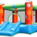 ACTION AIR Bounce House, Inflatable Bounce House with Air Blower, Bouncy Castle with Durable Sewn and Extra Thick, Family Backyard Jump House, Great Gift for Kids