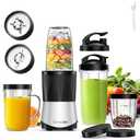 Consciot CB08 16-Piece Blender & Grinder Combo for Kitchen and Personal Size, Blend Shakes and Smoothies, Frozen Drinks, Baby Food, Spreads & More, 4 BPA-Free Portable To-Go Cups, 900 Peak Watts