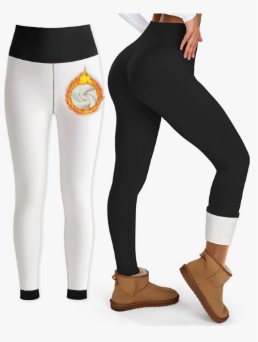 Bluemaple Women's Fleece Lined Leggings High Waisted Tummy Control Thermal Warm Winter for Women Workout Yoga Pants, Size Medium