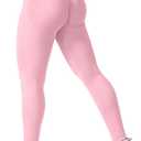 VOYJOY Women Seamless Impact Leggings Scrunch Workout Leggings Medium Waist Tummy Control Butt Lifting Gym Yoga Pants (X-Small, Pink)
