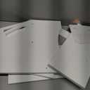 AMBIRD Wooden Step Stool, 15.75'' H 300 lbs Capacity with Safety Non-Slip Pads and Handles, Kitchen Step Stools, Bamboo Step Stool for Bathroom, High Beds (White)