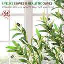 Suntee Olive Tree Artificial Indoor 7ft, Tall Faux Olive Tree with Large Olive Branches and Realistic Fruits, Fake Floor Plant Artificial Plants Indoor for Home Office Living Room Decor