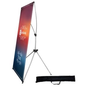 USCNC X Banner Stand Adjustable Fit Banner 23 x 63 to 32 x 78 Inch(STAND ONLY), Portable Travel Bag,Bigger,MoreAdaptableAdvertising,Stores, Tradeshow,Restaurant,Event,Birthday& Party (1 Pack)