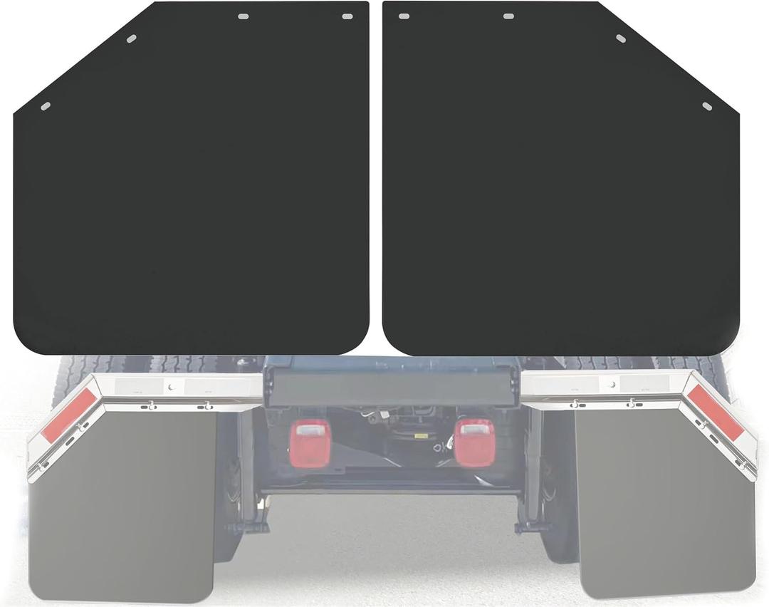 24" x 24" Angled Mud Flaps for Semi Truck 1/5" Thick Mudflaps Semi Truck Mud Flaps Splash Guard Set of 2