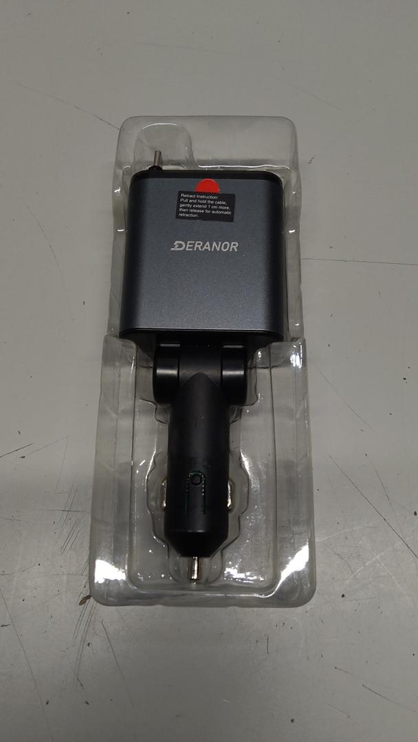 Deranor Retractable Car Charger 4 in 1 Fast Car Phone Charger 69W, USB C Car Truck Accessories Adapter with 2X Retractable Charger Cords and 2X USB Ports for i Phone 17/16/15/14, for Samsung S25/S24