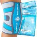 Knee Ice Pack Wrap (1 Pack) - Adjustable Ice Pack for Knees Surgery, Replacement, Arthritis Pain, ACL, Sports Injuries, Post Surgery, for Long Duration - 1 Pack (Blue)