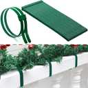 Zhengmy 100 Pcs Christmas Garland Ties 20 Inch Adjustable Holiday Garland Twist Ties for Banister Reusable Garden Plant Cable Straps for Christmas Tree Xmas Wreath Stairways Railings Decoration, Green