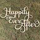 Happily Ever After Sign for Backdrop,Bridal Shower Party Banner for Engagement Wedding Party Decorations