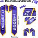 2 x Graduation Stole Class of 2026 Unisex Adult Personalized Graduation Sash Grad Gifts Decorations