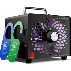 Ozone Generator 55000mg/h, High Capacity Ozone Machine Odor Removal Up to 6000 Sq.Ft, for Car/Home/Smoke/Pet Odor, Black
