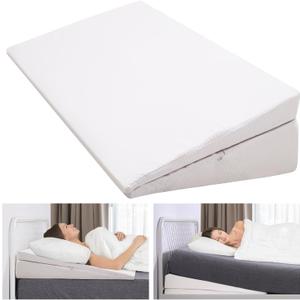 DoCred Wide Bed Wedge Pillow - 7.5Adjustable Wedge Pillow for Headboard, Sleeping Wedge Mattress Topper Lifter, Inclined Mattress Elevator for Acid Reflux,King Size