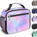 Kids Lunch Box for Boys Girls Lunch Bag Insulated Durable Lunchbox Children Lunch Tote Bag for School Pink Starry Sky