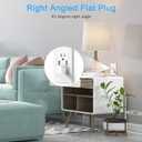 Recessed Power Strip, Furniture Plug in 3 Outlets & Fast Charging 20W PD USB-C Port & 18W/3A QC3.0 USB-A Ports Drawer Outlet with 10 FT Flat Extension Cord, White Desk Grommet Outlet for Table Top