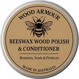 Australian Made Beeswax Wood Polish & Conditioner, Food Grade Beeswax Polish Suitable for Furniture, Chopping Boards, Wooden Kitchen Utensils & Wooden Surfaces (100g / 3.5oz)