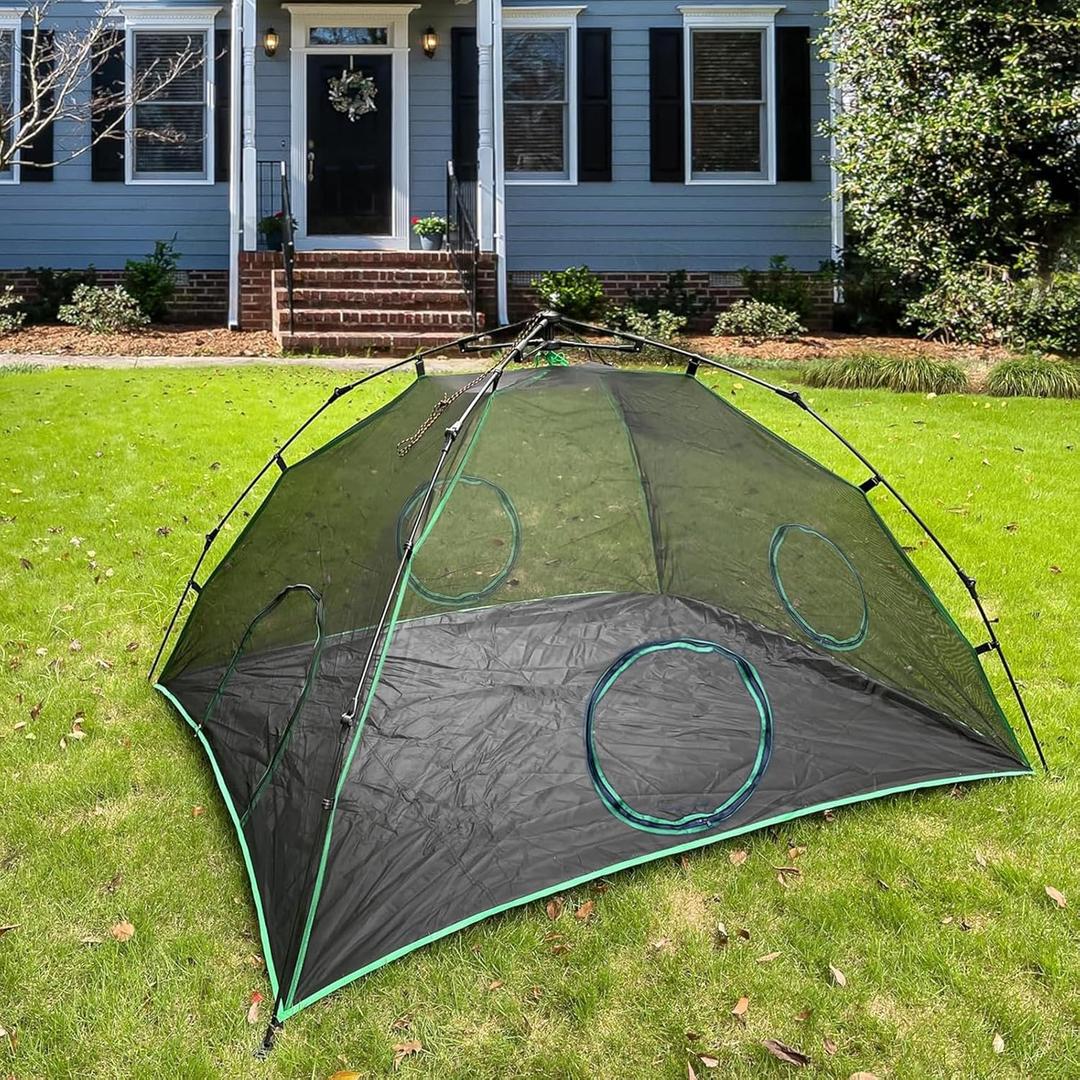 Outdoor Cat Enclosures, Dome Outdoor Cat Tent with Storage Bag, Green Cat Tents for Outside, Portable Cat Playpen, Suit for Cat, Rabbit and Puppy