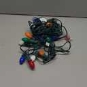 C9 Multicolor LED Christmas Light 25Ft Outdoor String Lights with 26 Plastic LED Bulbs(1 Spare), Connectable Vintage Christmas String Lights for Holiday Wedding Party Garden Home Decor, Green Wire