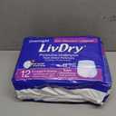LivDry XL Overnight Adult Diapers for Women and Men, Incontinence Underwear, X-Large, 12-Pack