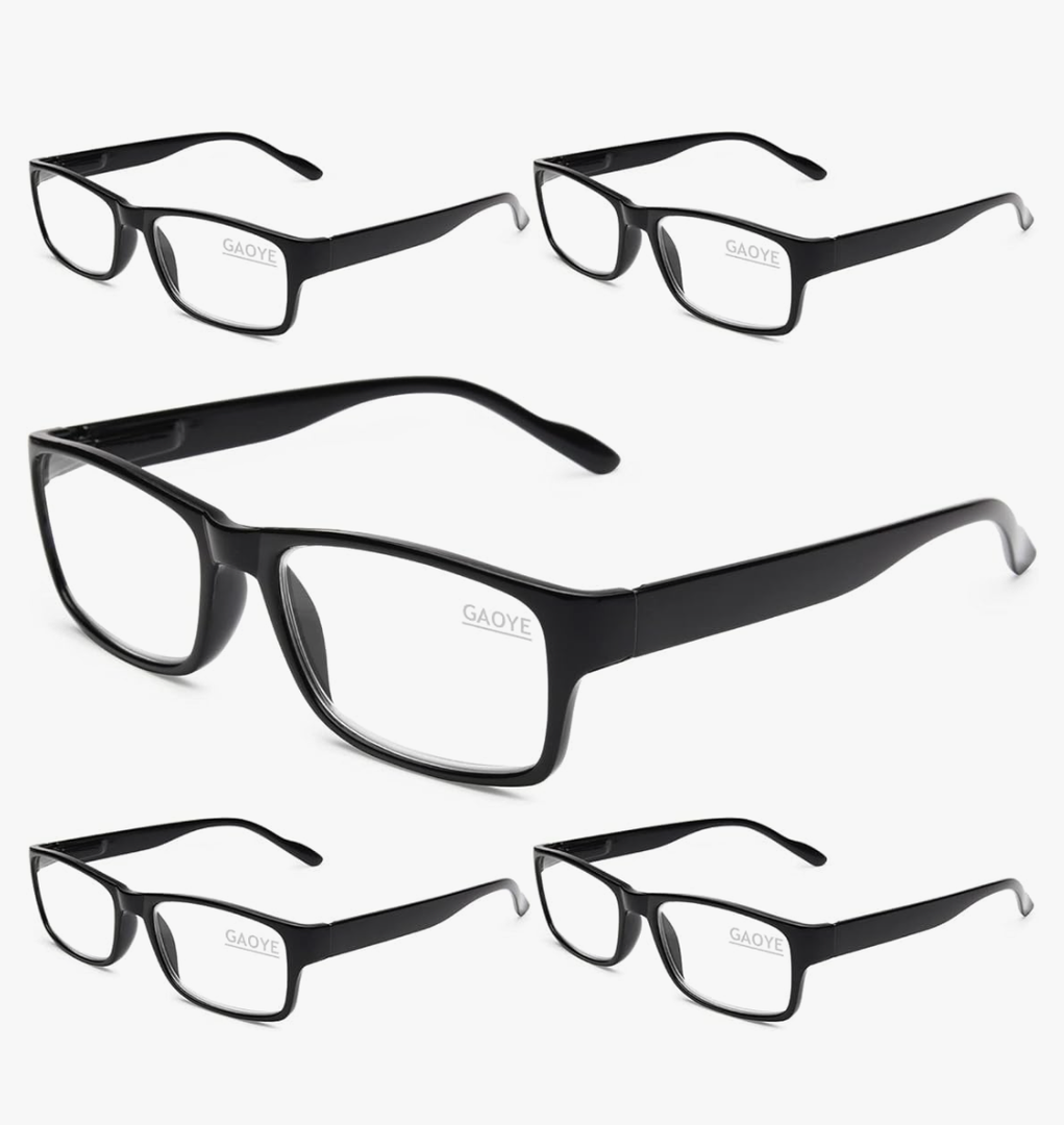 Gaoye Professional Reading Glasses for All Day - Computer Readers with Blue Light Protection - Value Pack, +1.25