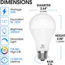 2 Pack 150 Watt Equivalent LED Bulb, Dimmable Super Bright Light Bulbs 2600LM, Cool White 4000K, A21 LED Light Bulb, E26 Standard Base, UL Listed, Damp Rated, LED Bulb for Living Room Bedroom Office