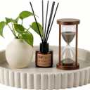 Decorative Tray & Elegant Coffee Table Tray,Beautiful Round Trays 11" Round Table Centerpiece Home Decor for Organizing Jewelry, Keys,Ideal Living Room Apartment Must Haves Essentials