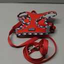 Mercano Soft Mesh Dog Harness and Leash Set, No-Chock Step-in Reflective Breathable Lightweight Easy Walk Vest Harnesses with Safety Buckle for Small Dogs, Cats (Red, M)