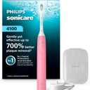 Philips Sonicare 4100 Rechargeable Electric Toothbrush, Advanced Plaque Removal, Pressure Sensor, Includes Brush Head Case, Deep Pink BD5004AZ