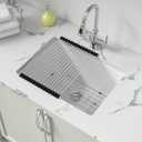 Sarlai 24 Inch Undermount Laundry Sink Granite Composite - 12 Inch Deep Utility Laundry Sink 24x18 White Kitchen Sinks Undermount Quartz Classic Under Counter Single Bowl Basin