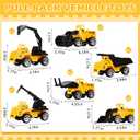 12 Pcs Construction Party Favors Engineering Trucks Small Digger Truck Toys Christmas Gifts Pull Back Vehicles Mini Excavator Toy Car Set for Kids Birthday Boys Girls Stocking Stuffers (Excavator Set)