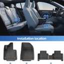 LUCKEASY 3PCS Floor Mat Compatible with Volvo EX30 2024 2025 2026 | 2026 EX30 Accessories, All Weather Floor Liner, 1st & 2nd Row, Heavy Duty, Car Mat, Interior, Black