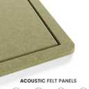 Fluxynara Felt Bulletin Board, 35.4"x23.6", Matcha