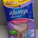 Always Discreet Adult Diapers for Women, Incontinence Underwear, Postpartum Essentials, Disposable Briefs, Max Absorbency, Bladder Leak Protection, Small/Medium, 32ct