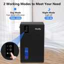 NineSky Dehumidifiers for Home, 1000 Sq.Ft Dehumidifier with 95oz Water Tank, Quiet Dehumidifier for Basement Bathroom Bedroom with 7-Color Ambient Light & Auto Shut Off, Black