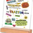 Funny Coworker Traitor Leaving Gift, Humorous Going Away Gift for Colleague, Goodbye Farewell Sign for Him Her, New Job Sign Gift for Men Women