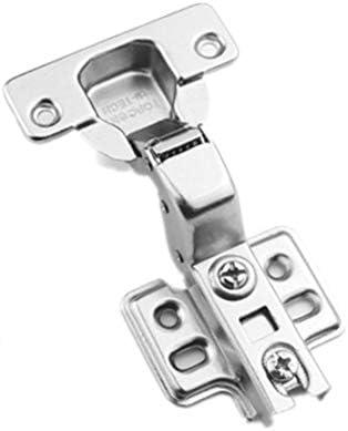 2pcs 35mm Concealed Hinge Face Frame Mounting Concealed Hinges, Kitchen Cabinet Door Hinges Damper Cupboard Closet Door Hardware Furniture Accessories with Screw