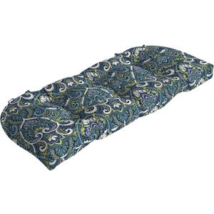 ARDEN Outdoor Tufted Wicker Settee Cushion, 41.5x18, Blue Damask
Indoor/Outdoor Cushion, Plush Comfort, Bench, Swing, Rain-Proof, Fade Resistant, All-Weather Quick-Dry Fabric