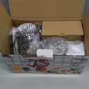 Geedel Rotary Cheese Grater, Kitchen Mandoline Vegetable Slicer with 3 Interchangeable Blades, Easy to Clean Rotary Grater Slicer for Fruit, Vegetables, Nuts (White)