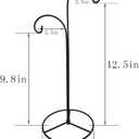 Ornament Display Stand, Iron Hanger for Christmas Glass Globe Decorations (Black 2 Pack, 12.5" x 5.6")