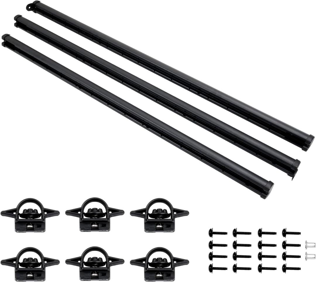 Trail Rail System, Bed Rail System, Compatible with Jeep Gladiator 2020 2021 2022 2023 2024 2025, Bed Tie Down Rails System | Replace# 82215956, Cargo Bed Rail System, Bed Track System