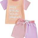 Toddler Baby Girl Summer Outfit Short Sleeve T Shirt Top Casual Shorts Set Infant Newborn Clothes 6 12 18 24 Month