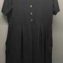 Women's Casual Dresses Short Sleeve Crew Neck Dress with Pockets, XL