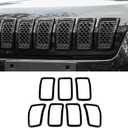 JeCar for Jeep Cherokee Grill Inserts, Front Grille Inserts for 2019-2025 Jeep Cherokee (Black)