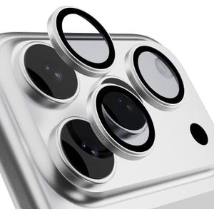 MAGEASY Designed for iPhone 17 Pro/Pro Max Camera Lens Protector - Made of Sapphire & Aviation-Grade Aluminum, Stronger than Tempered Glass Lens Protector, Easy to Install | Lenz (White)