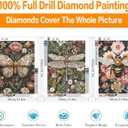 3 Pack Diamond Art Kits for Adults, Bee Diamond Painting Kits for Adults, 5D DIY Round Drill Gem Art Paint with Diamonds Dots Crafts Kits for Home Decor Gift 12x16inch (Bee Butterfly and Dragonfly)