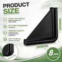 BBTO 8 Pcs RV Slide Out Corner Guards, Heavy Duty Rubber Corner Protectors for RV Slide-Outs, Safe, Durable and Easy Tool-Free Installation, Black