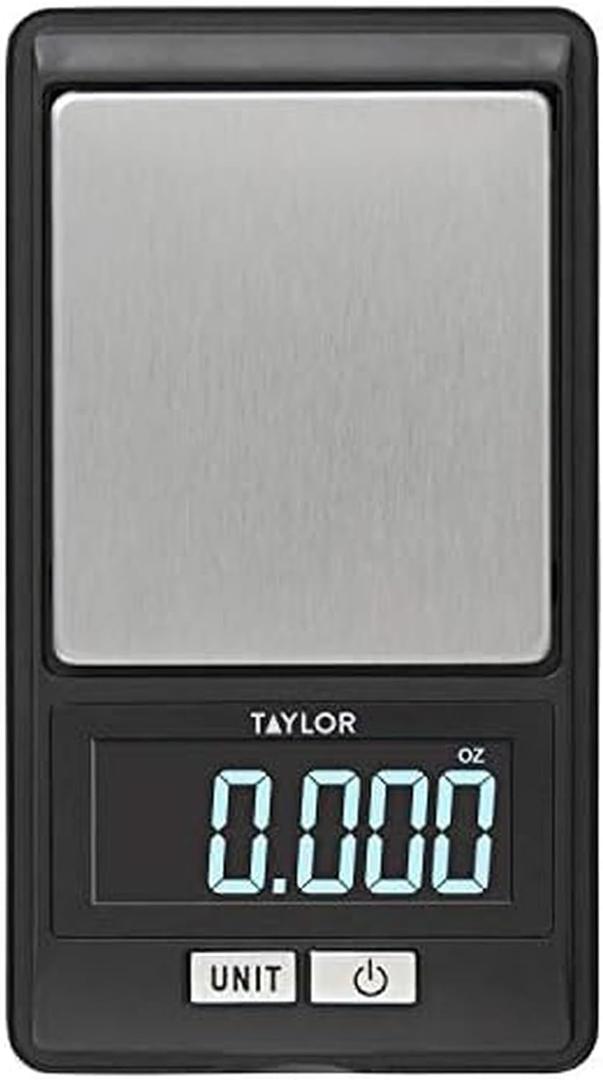 Taylor High-Precision Digital Portioning Scale with Cover, 16OZ/500G, Black