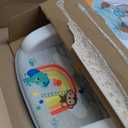 Bright Starts Learn-to-Sit Baby Floor Seat, 2-Positions Grow with Infant, Portable Baby Chair, Includes Sensory Toys, Unisex, 4-12 Months, Playful Paradise (Multicolored)