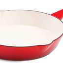 Crock Pot Artisan 8 Inch Enameled Cast Iron Round Skillet, Scarlet Red