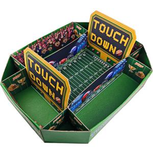 Football Party Decorations - Super Game Bowl Party Decorations 2026 - Football Food Tray Set | Stadium Snack Display Tray for Football Party Supplies Favors Decorations - Game Day Themed Birthday Food Plates Decor