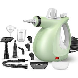 1200W Handheld Steam Cleaner for Home, Powerful Natural MultiSurface Steam Cleaner with 11 Accessories, 11.8oz Pressurized Steamer for Deep Cleaning Tile, Grout, Showers, Bathrooms, Kitchens & Car